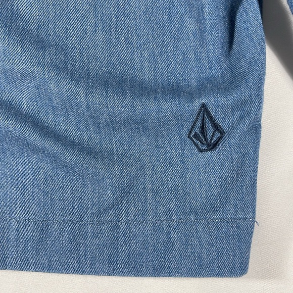 Volcom mens slate blue basic flat front 10" inseam chino shorts - size 28 - Picture 6 of 12